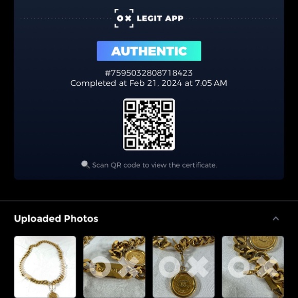 CHANEL 94 A Gold Plated Vintage Chain Link Charm CC Logo Women's Belt - Picture 3 of 15